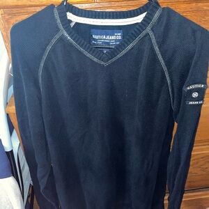 Nautica Black V-Neck Men's Sweater